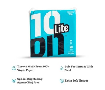 10 ON LITE NAPKIN TISSUE 2 PLY